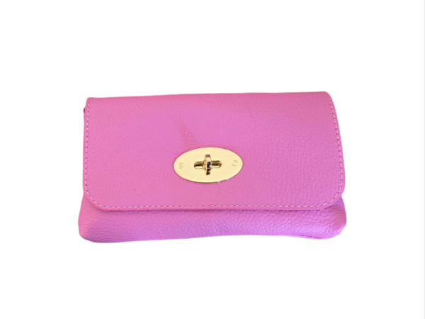 Lilly leren portemonnee paars